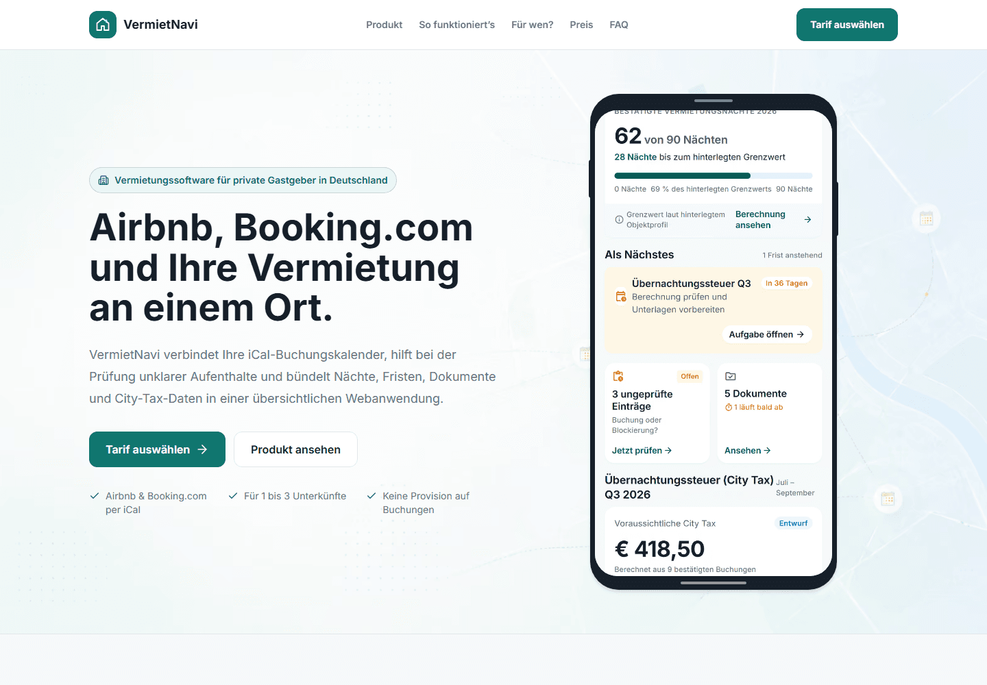 VermietNavi interface preview